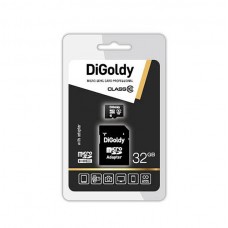 Карта памяти 32GB DiGoldy MicroSDHC Class 10 + SD адаптер (DG032GCSDHC10-AD)