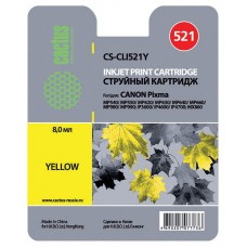 Картридж струйный Cactus CS-CLI521Y желтый