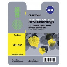 Картридж струйный Cactus CS-EPT0484 (C13T04844010) желтый
