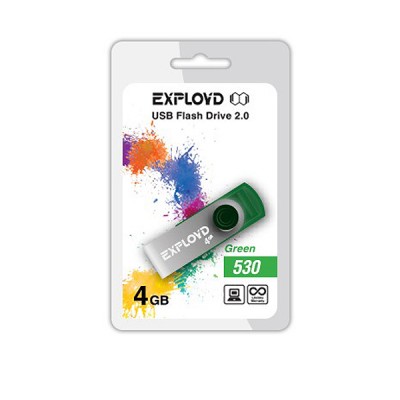 Флеш-накопитель USB 4GB Exployd 530 зеленый (EX004GB530-G)