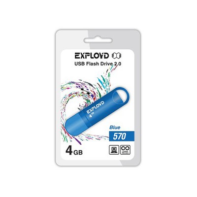 Флеш-накопитель USB 4GB Exployd 570 синий (EX-4GB-570-Blue)