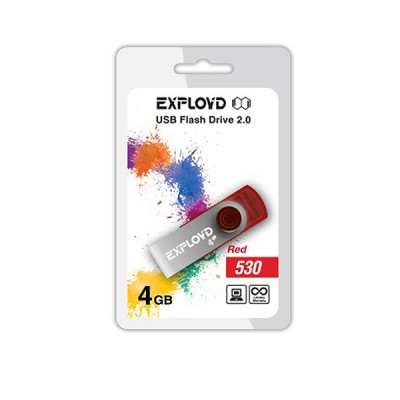 Флеш-накопитель USB 4GB Exployd 530 красный (EX004GB530-R)
