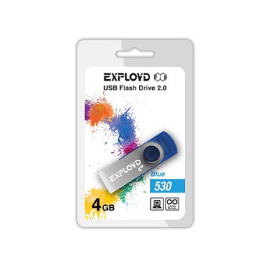 Флеш-накопитель USB 4GB Exployd 530 синий (EX004GB530-Bl)