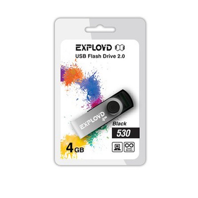 Флеш-накопитель USB 4GB Exployd 530 черный (EX004GB530-B)