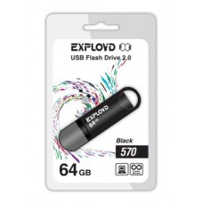 Накопитель USB 64GB Exployd 570 черный (EX-64GB-570-Black)