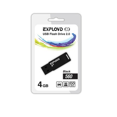 Флеш-накопитель USB 4GB Exployd 560 черный (EX-4GB-560-Black)