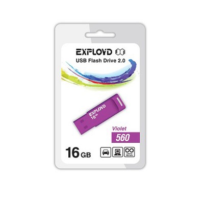 Флеш-накопитель USB 16GB Exployd 560 фиолетовый (EX-16GB-560-Violet)