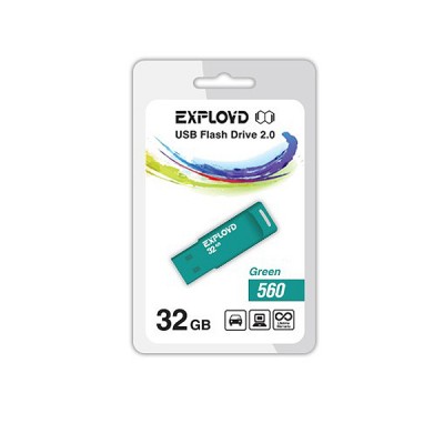 Флеш-накопитель USB 32GB Exployd 560 зеленый (EX-32GB-560-Green)