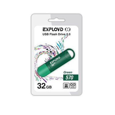 Флеш-накопитель USB 32GB Exployd 570 зеленый (EX-32GB-570-Green)