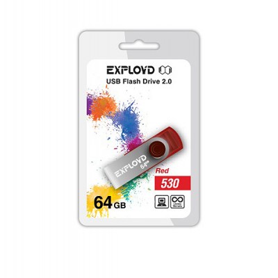 Флеш-накопитель USB 64GB Exployd 530 красный (EX064GB530-R)