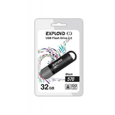 Флеш-накопитель USB 32GB Exployd 570 черный (EX-32GB-570-Black)