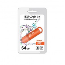 Флеш-накопитель USB 64GB Exployd 570 оранжевый (EX-64GB-570-Orange)