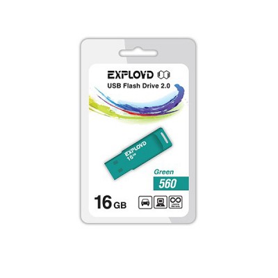 Флеш-накопитель USB 16GB Exployd 560 зеленый (EX-16GB-560-Green)