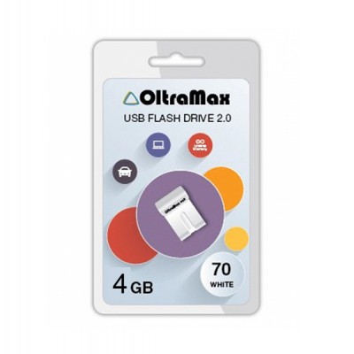 Флеш-накопитель USB 4GB Oltramax 70 белый (OM-4GB-70-White)