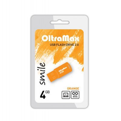Флеш-накопитель USB 4GB Oltramax Smile Оранжевый