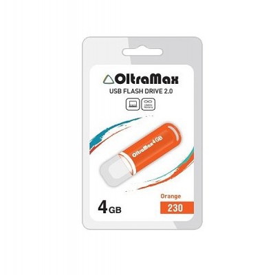 Флеш-накопитель USB 4GB Oltramax 230 оранжевый