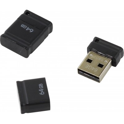 Флеш-накопитель USB 64GB Qumo Nano черный