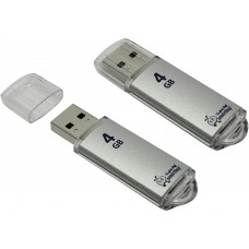 Флеш-накопитель USB 4GB Smartbuy V-Cut серебро (SB4GBVC-S)