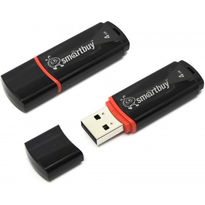 Флеш-накопитель USB 4GB Smartbuy Crown черный (SB4GBCRW-K)