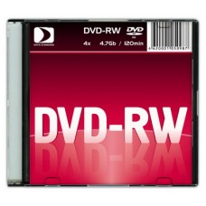 Диск DVD-RW Data Standart 4.7GB 4x 120 Min Slim Case (13430-DSDWM05S)