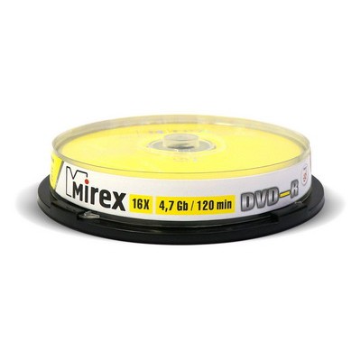 Диск Mirex DVD-R 4.7 GB 16x 10 шт (UL130003A1L)