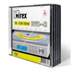 Диск Mirex DVD-R 4.7 GB 16x Slim Case 5 шт (UL130003A1F)
