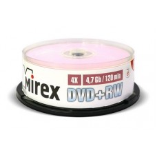 Диск Mirex DVD+RW 4.7GB 4x Box 25 шт (UL130022A4M)