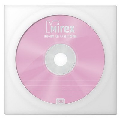 Диск Mirex DVD+RW 4.7GB 4x конверт (UL130022A4C)