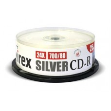 Диск Mirex CD-R Silver 700MB 24x 25 шт (UL120055A8M)