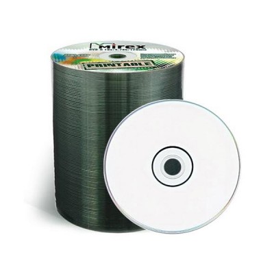 Диск Mirex DVD+R 4.7 GB 16x Printable Inkjet Bulk 100 шт (UL130029A1T)