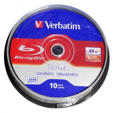 Диск Verbatim 25GB BD-RE 2x Cake Box, 10шт