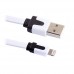 Кабель USB Blast BMC-212 Lightning (8pin) White плоский 1m