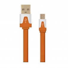 Кабель OXION DCC328 для Samsung USB 2.0 - Micro-USB оранжевый плоский 1м