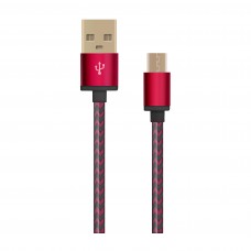 Кабель OXION DCC078 для Samsung USB 2.0 - Micro-USB красный 1м