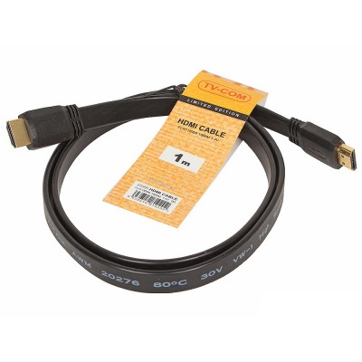 Кабель HDMI TV-COM 19M/M 1.4V плоский 1м (CG200F-1M)