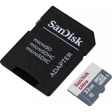 Карта памяти 32GB SanDisk Ultra MicroSDXC Class 10 UHS-I + SD-адаптер (SDSQUNS-032G-GN6TA)