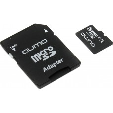 Карта памяти 32GB Qumo MicroSDHC Class 10 + SD-адаптер (QM32GMICSDHC10)