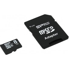 Карта памяти 8GB Silicon Power MicroSDHC Class 10 + SD-адаптер (SP008GBSTH010V10SP)