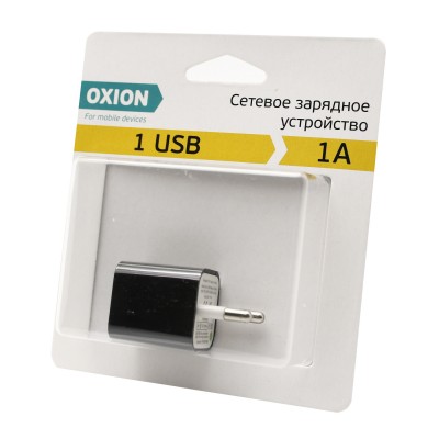 Сетевое зарядное устройство 1А USB OXION ACA-008