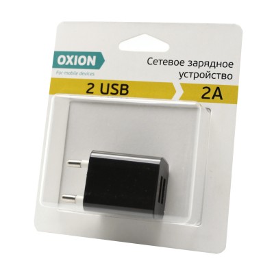 Сетевое зарядное устройство 2А USB OXION ACA-009