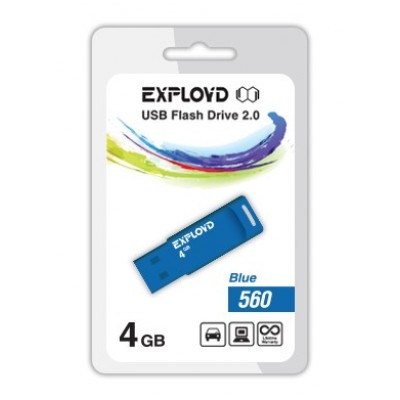 Флеш-накопитель USB 4GB Exployd 560 Blue (EX-4GB-560-Blue)