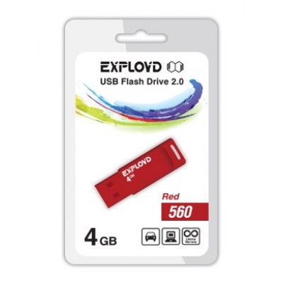 Флеш-накопитель USB 4GB Exployd 560 (EX-4GB-560-Red)