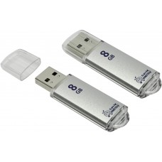 Флеш-накопитель USB 8GB Smartbuy V-cut Silver (SB8GBVC-S)