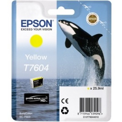 Картридж EPSON T7604 желтый для SC-P600