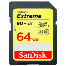 Карта памяти 64GB SanDisk Extreme SD Class 10 UHS-I 90 Mb/s (SDSDXNE-064G-GNCIN)