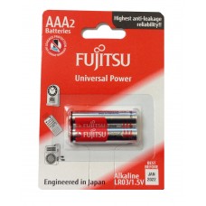 Батареи щелочные Fujitsu LR03(2B)FU, серии Universal Power, типа ААA, 2 шт, (в блистере)