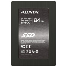 Твердотельный диск 64GB ADATA Premier SP600, 2.5, SATA III, [R/W - 430/70 MB/s] JMicron (ASP600S3-64GM-C)