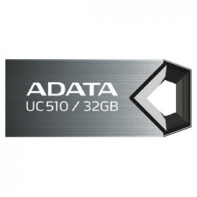 Флеш накопитель 32GB A-DATA DashDrive UC510, USB 2.0, алюминий, Серый (AUC510-32G-RTI)