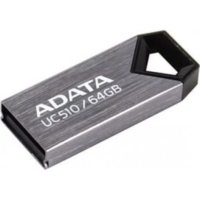 Флеш накопитель 64GB A-DATA DashDrive UC510, USB 2.0, алюминий, Серый (AUC510-64G-RTI)