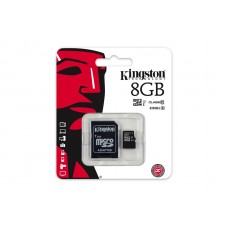 Карта памяти 8GB Kingston MicroSDHC Class 10 UHS-I + SD адаптер (SDC10G2/8GB)